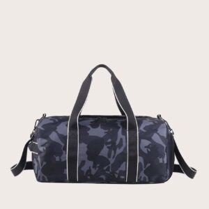 1pc Camo Pattern Large Capacity Individual Shoe Compartment Training Bag